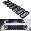 7 pezzi/set Griglia Anteriore a Rete Copertura Inserti Griglia Trim Per Jeep Renegade 2015-2018