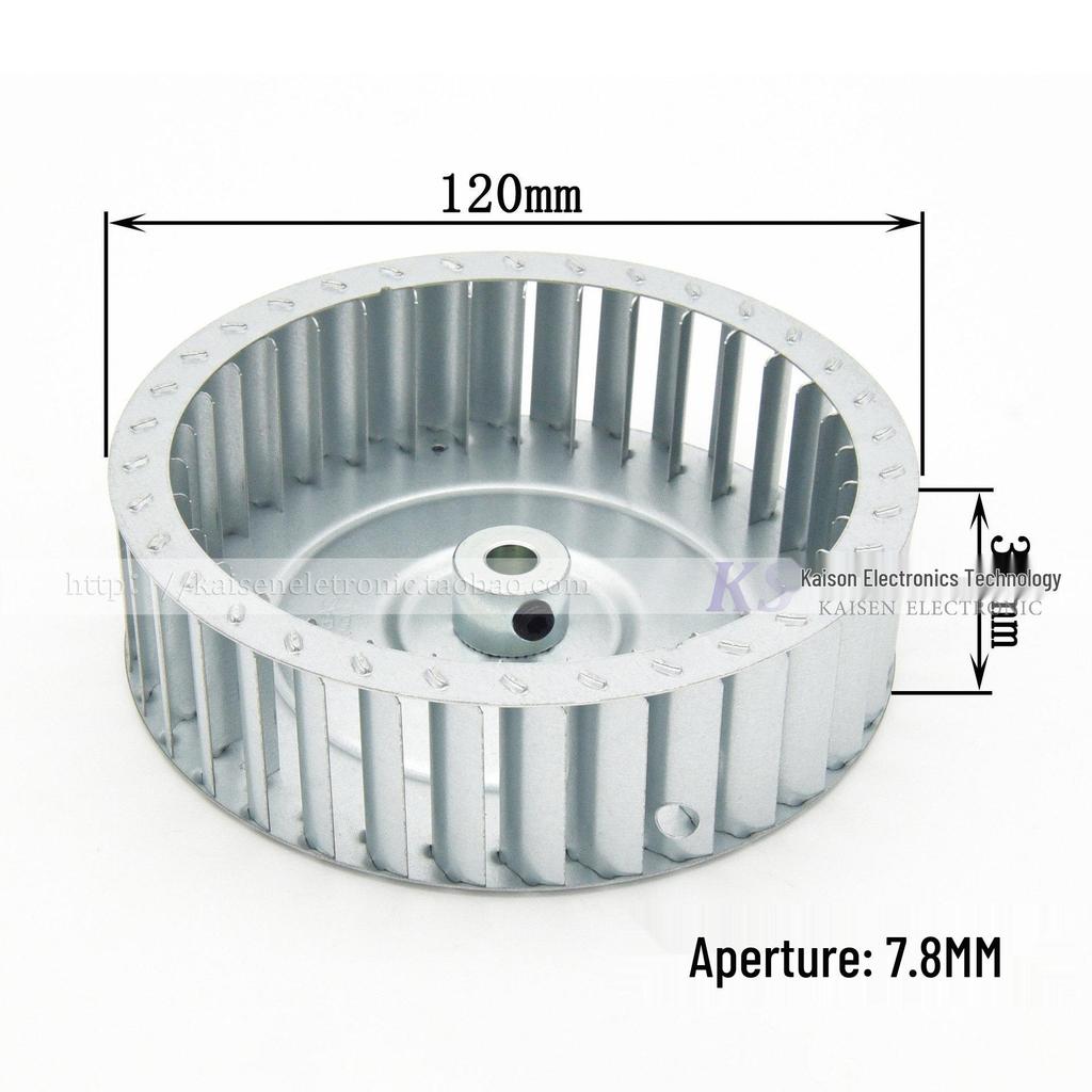 Galvanized High-Temp Motor Fan Centrifugal Impeller Wheel, 120mm Dia, 34mm-43mm Height, 6mm-8mm Inner Hole