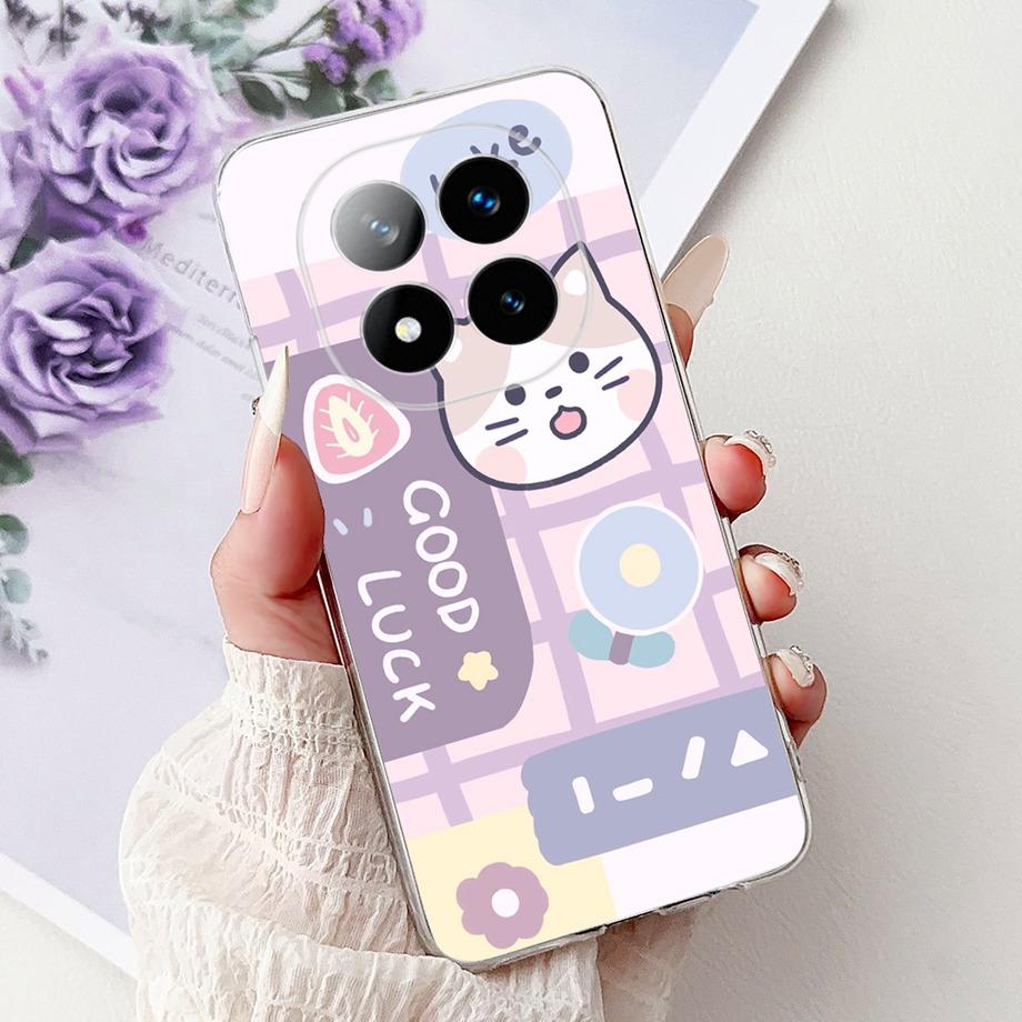 Soft Liquid Silicone Back Cover For Xiaomi Redmi Note 14 Pro Plus Phone Case Marble Gothic Style Bumper For Redmi Note 14 4G 5G