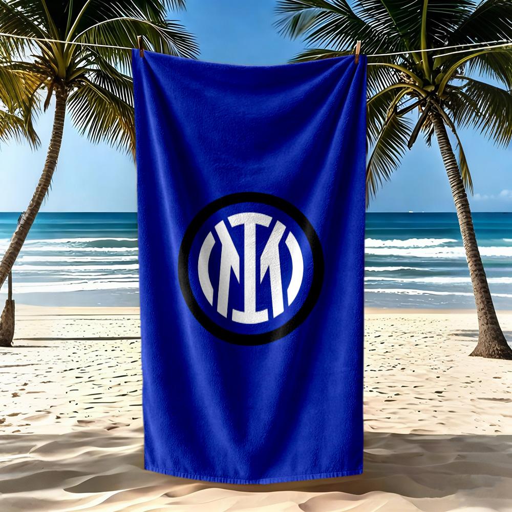 Inter Milan Beach Towel Quickdry Soft Microfiber Comfortable Lightweight