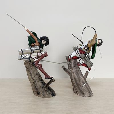 Attack On Titan Artfx J Levi Mikasa Ackerman Renewal Package PVC Action Figure Anime Figure Model Toys Collection Doll Gift