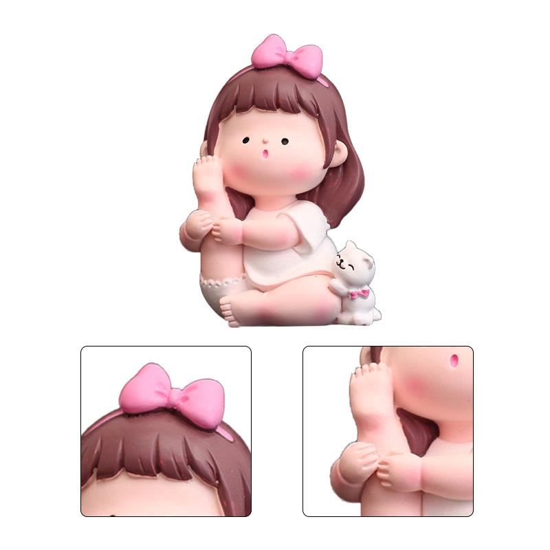 

Фигурка Девушка-йог Мультяшная Милая Симпатичная Модная Декорация Орнамент Девушка в Позе Йоги для Автомобиля B108-[Small] Pull the front leg