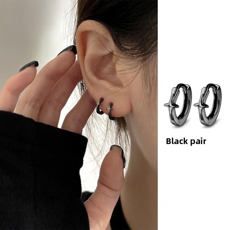 Mangxing Ohrstecker Kreuzförmiger Sternförmiger Ohrring, Vielseitig und Schlicht, Eleganter und Stilvoller Ohrschmuck.