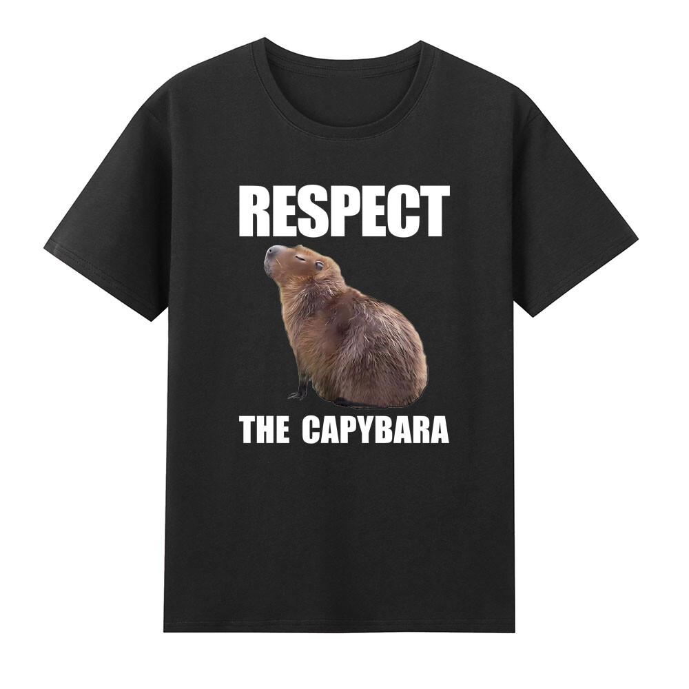 Respect The Capybara Funny Rodent Capibara TShirt S