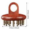 19 Teeth Sandalwood Massager Comb Reduce Puffiness Guasha Scalp Tool  Neck Body Massage