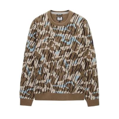 Weekend Offender Mens Camo Knitted Sweatshirt
