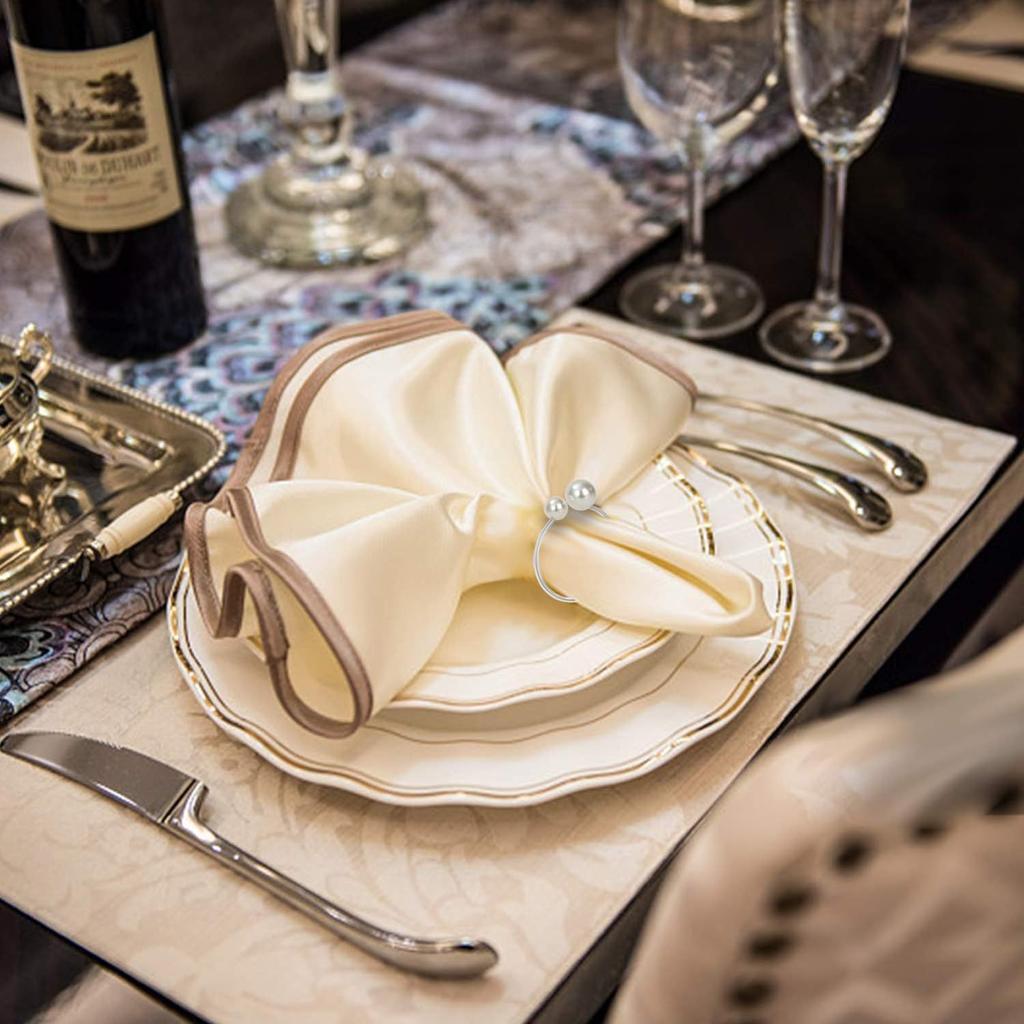 Diamond Napkin Ring Leaf Napkin Ring 6pcs