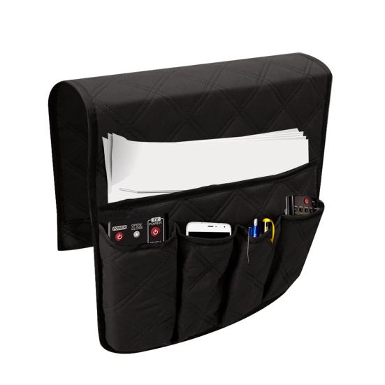 

Waterproof Sofa Armrest Storage Organizer 5 Pockets for Phone Book Magazines чорний