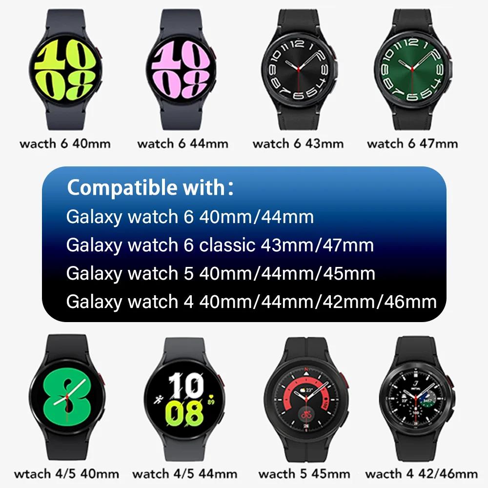 No Gaps Braided Band For Samsung Galaxy Watch 6 4 Classic/5 Pro/44mm 40mm 47mm 43mm Correa Nylon Bracelet Galaxy Watch 6 Strap