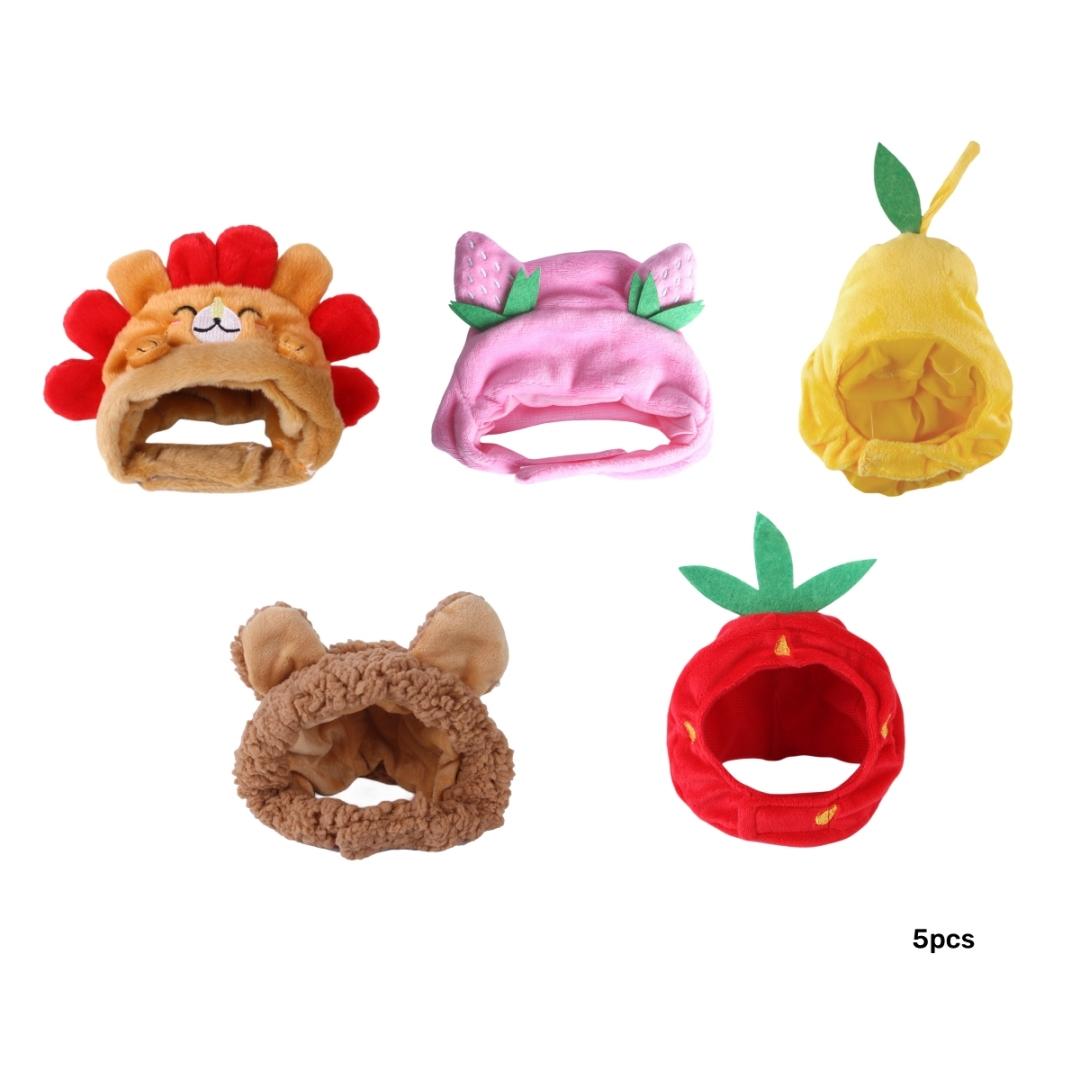 

Шапка для кошки из 5 частей, забавная шапка в виде животного с ушками, забавная шапка, подходящая для кошек и маленьких собак, котят, щенков, праздничная одежда