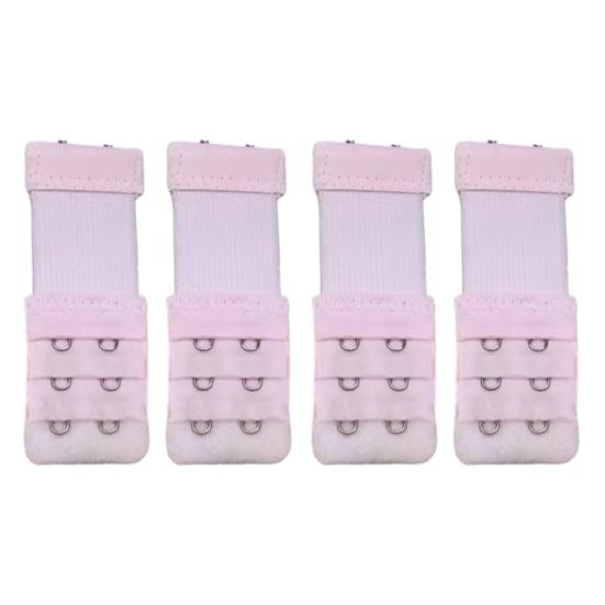 4Pcs Bra Extenders, Adjustable Bra Extenders 2 3 4 Hooks, Bra Band Hooks Replacement, Stretchy Bras Extension Straps for Pregnant Women Bra A