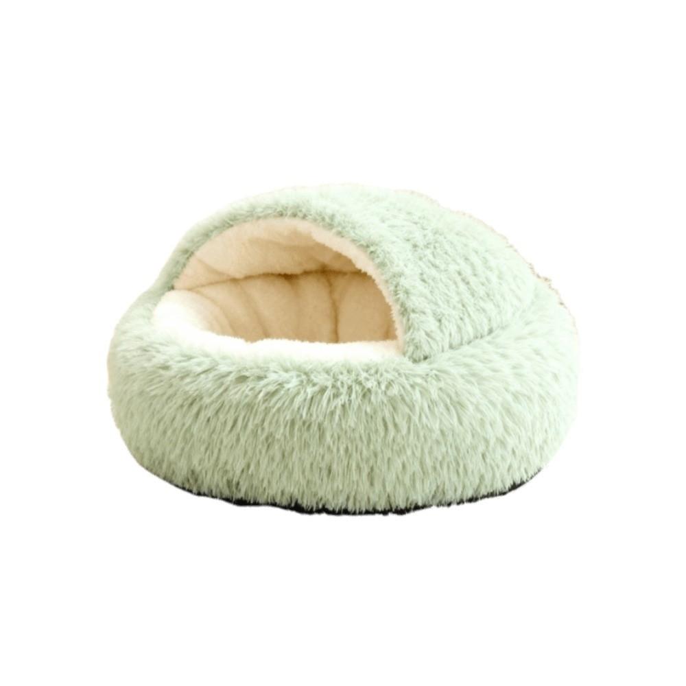 Non-Slip Shell-Shaped Cat Bed Semi-Enclosed Winter Cat Bed Cat Sleeping Nest Cold Weather