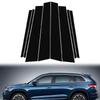 8 Stück glänzend schwarze Autotür-/Fenstersäule BC-Säulenpfosten, dekorative Aufkleber, passend für Skoda Kodiaq 2017–2024