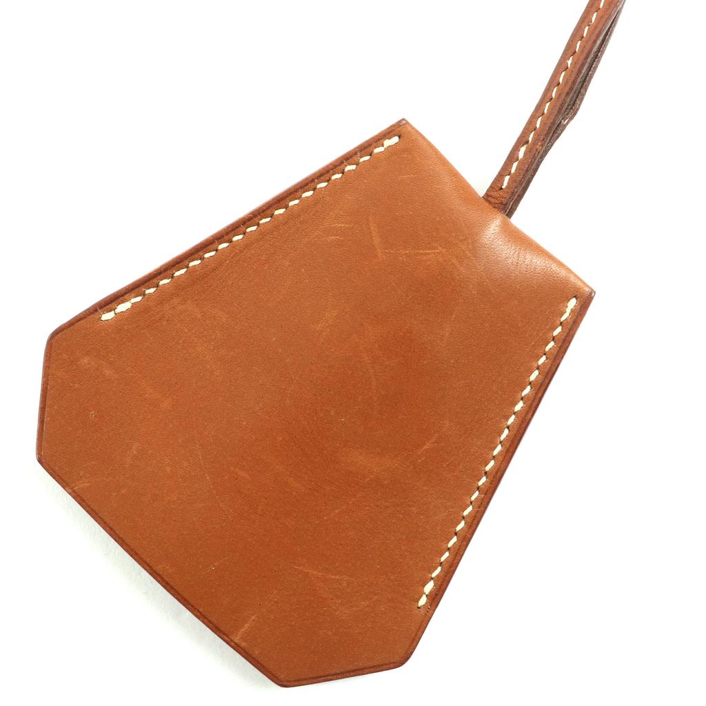 Great HERMES Necklace Brown Leather Women Used