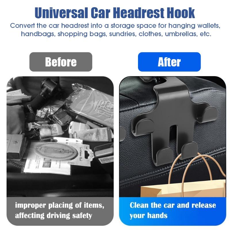 Autositz Rückenlehnenhaken Universal Multifunktional Drehbar Versteckter Aufbewahrungshalter Haken Hohe Tragfähigkeit Auto Hängehalter Haken