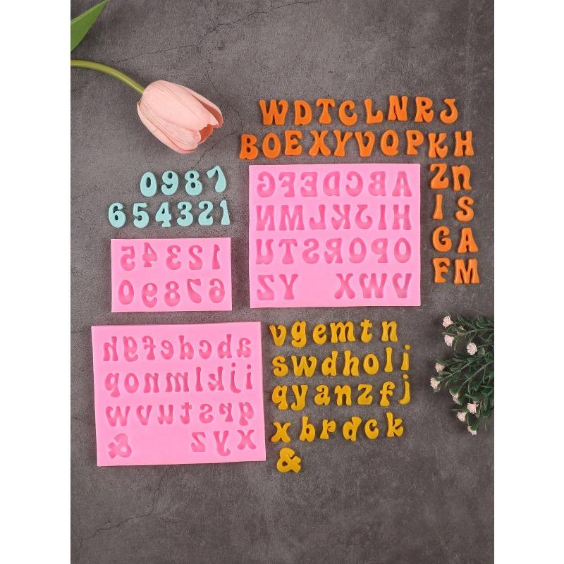 Letter & Number Silicone Mold, Candy Mold, Chocolate Mold, Cake Decorating Tool, Baking Tool, Kitchen Gadget, Kitchen Accessory
