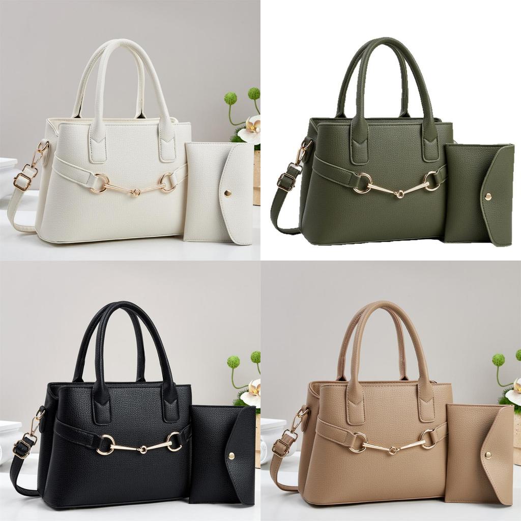 Fashionable Pu Tote Bag With Padded Pouch And Multiple Compartments For Work