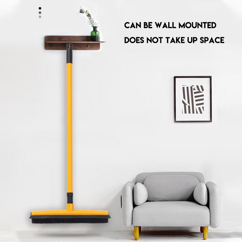 Cozyoutfit Long Push Rubber Broom Bristles Sweeper Squeegee Scratch  Bristle Broom for Pet Cat Dog Hair Carpet