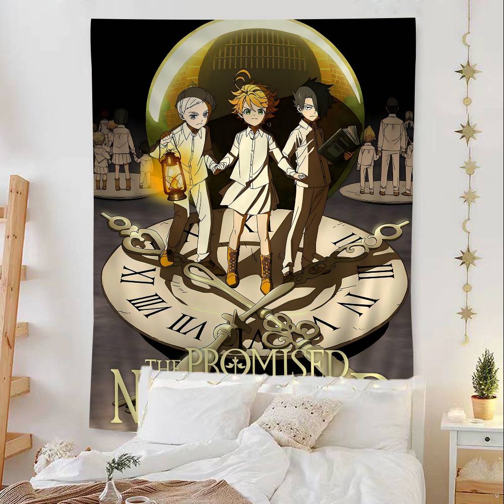 

The PPromised NNeverland Anime Hanging Bohemian Tapestry Bohemian Wall Tapestries Mandala Kawaii Room Decor 74x94cm(29x37in)