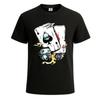 Ancient Fiery Playing Cards With Skull Design Herren T Shirt Geschenk Party Top Vintage Stretched Casual