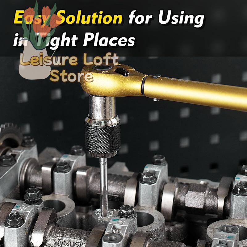 Universal Tap&Extractor Socket Set 1/2'to 1/8'Drive Conversion for M3-M12 Tapping Easy Ratchet Use for Stubborn Screws & Threads