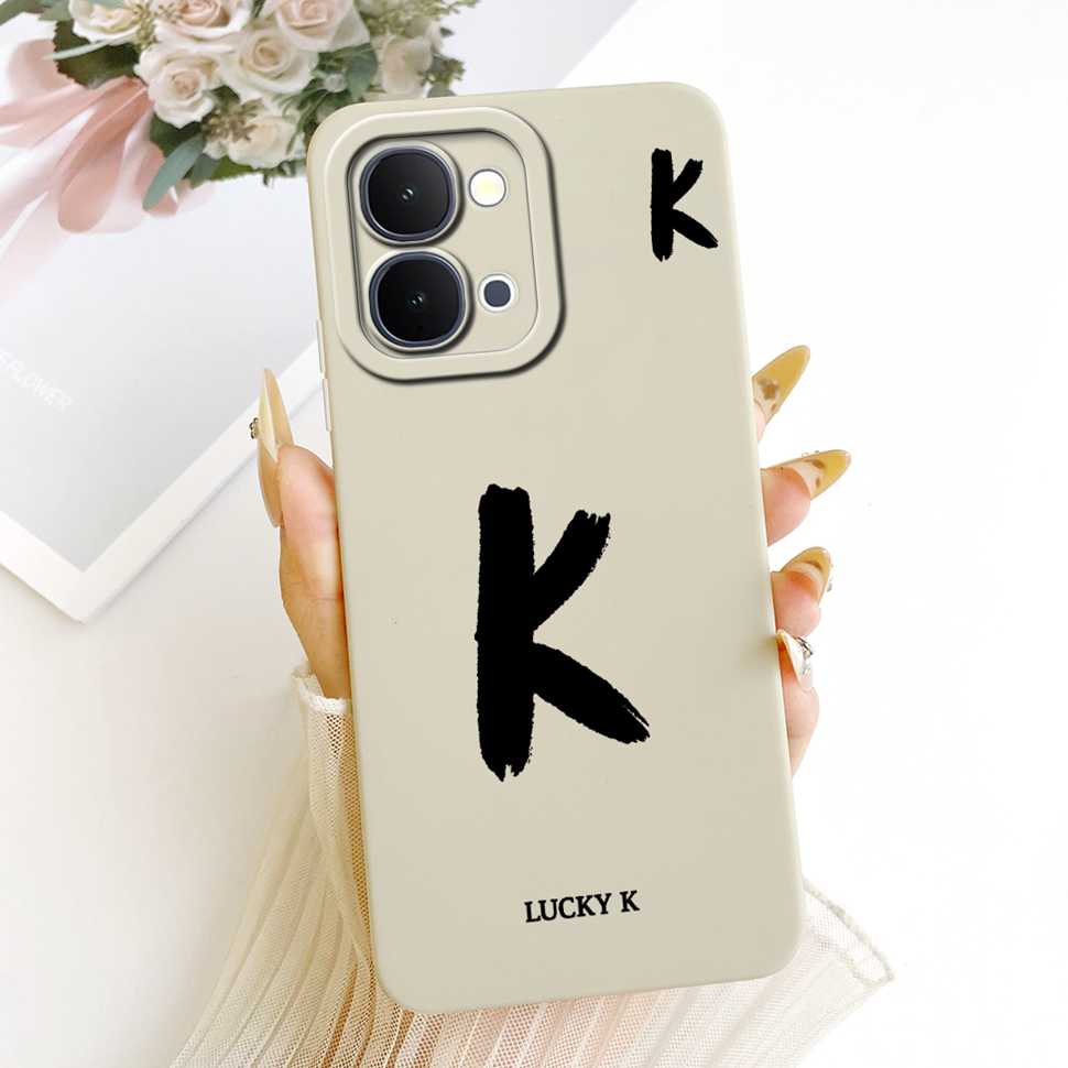 For vivo Y31d 4G V2543 6.75"Case Simple Letter Lucky Silicone Full Protcetion Back Cover For Vivo Y 31d Y31D 4G Phone Cases Capa