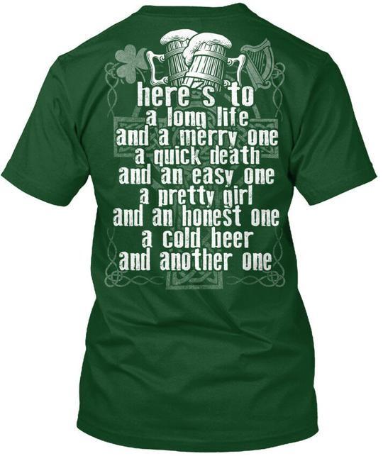

Футболка St Patricks Day Edition Here S To A Long Life Сделано в США Размеры до 5XL L