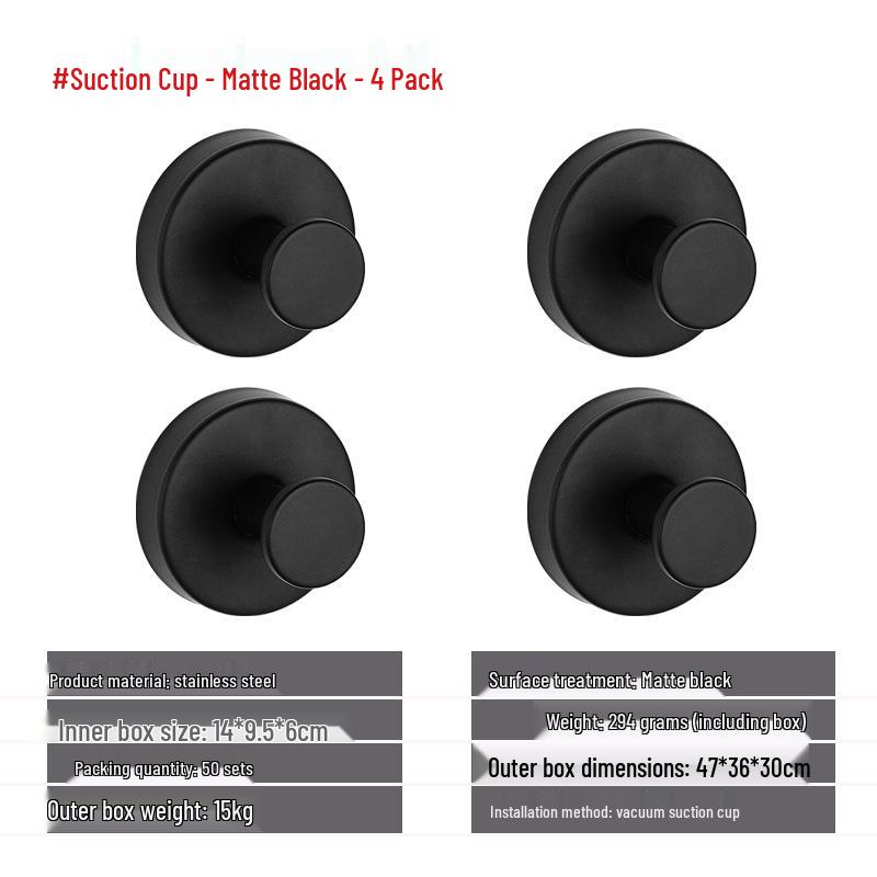 Stainless Steel Traceless Vacuum Suction Cup Hook for Kitchen and Bathroom Towels