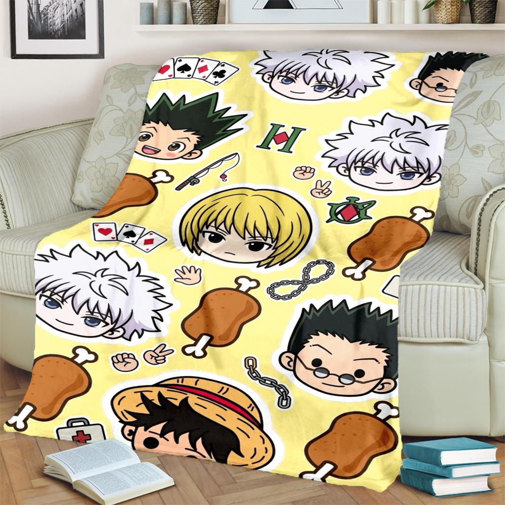 Hunter × HunterPrint Flannel Blanket Comfortable for Travel, Picnics, Bedrooms, Sofas, Beds, Chairs-kwq138