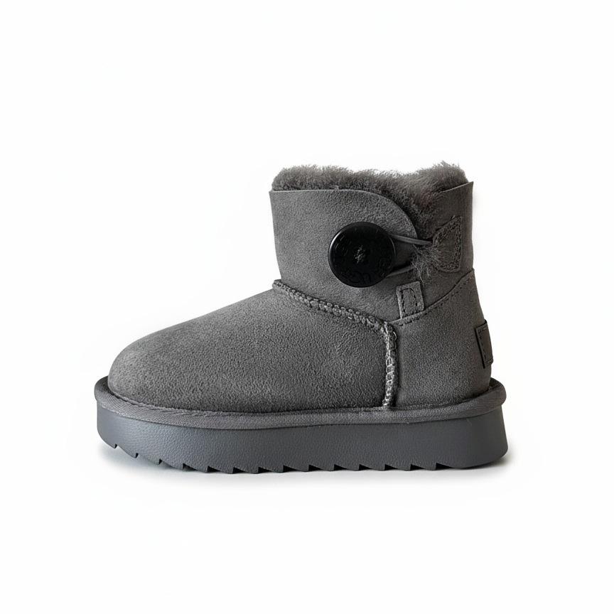 

Sangpo Village Девичьи зимние ботинки из натуральной кожи и овчины - Теплые ботильоны с шерстяными и деревянными пуговицами 29-30 (19.5cm)