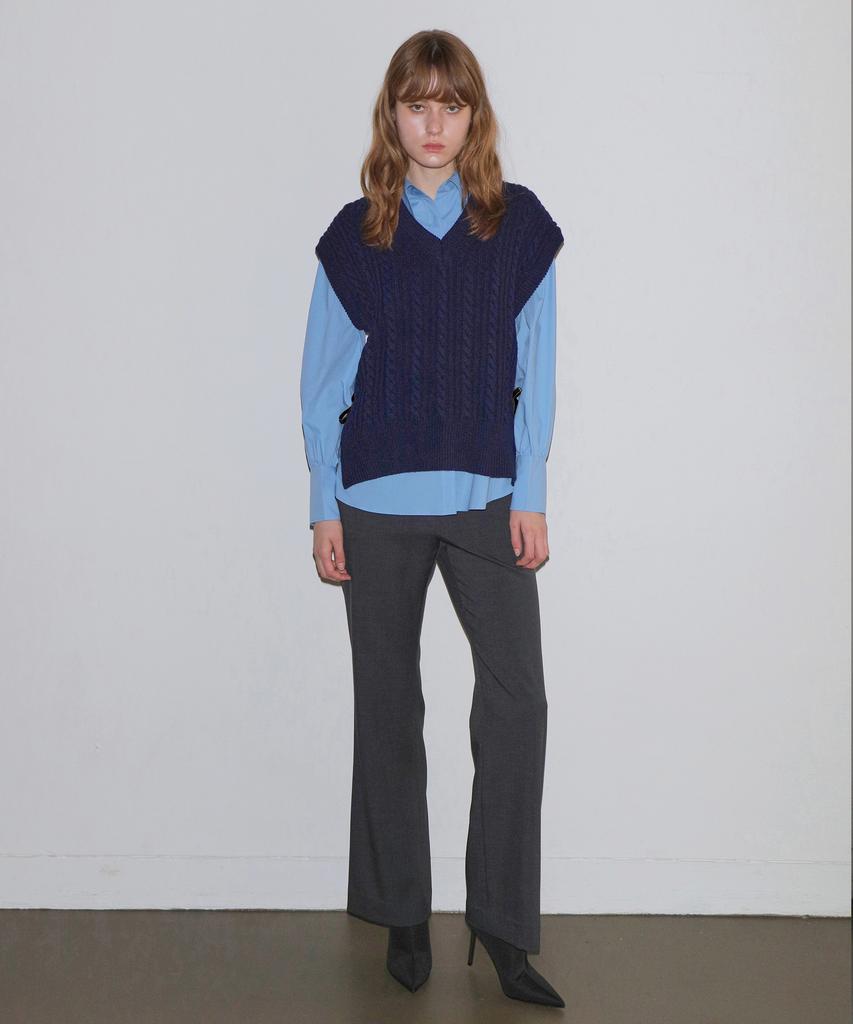 Paul&Alice Cable Knit Vest / Navy