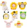 Pet Fish Head Sunflower Bee Tiger Frog Hat Puppy Kittens Hat Christmas Party Cosplay Cat Hat Plush Elastic Winter pet supplies