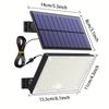 106/400 LED Solar Motion Sensor Floodlight, Outdoor Security Light with 16.4ft Cable, IP65 Waterproof for Garden Yard Driveway