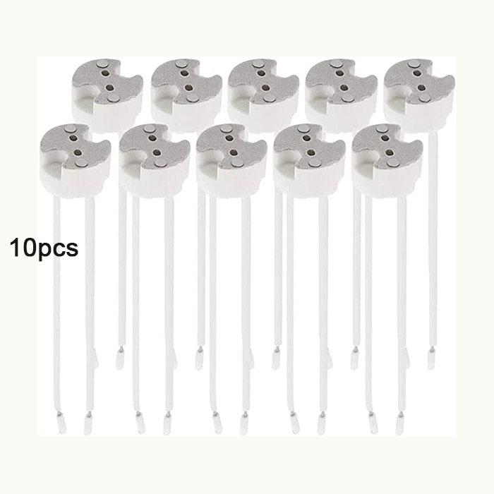 Mini Bi-pin MR16 G4 Ceramic Socket MR11 G5.3 Halogen Bulbs Base Holder Lamp Ceramic Wire Connector for Incandescent Led Socket