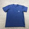 Maglietta Patagonia da Uomo Taglia Media Blu Cotone Biologico Tee Logo P-6 Tasca USA