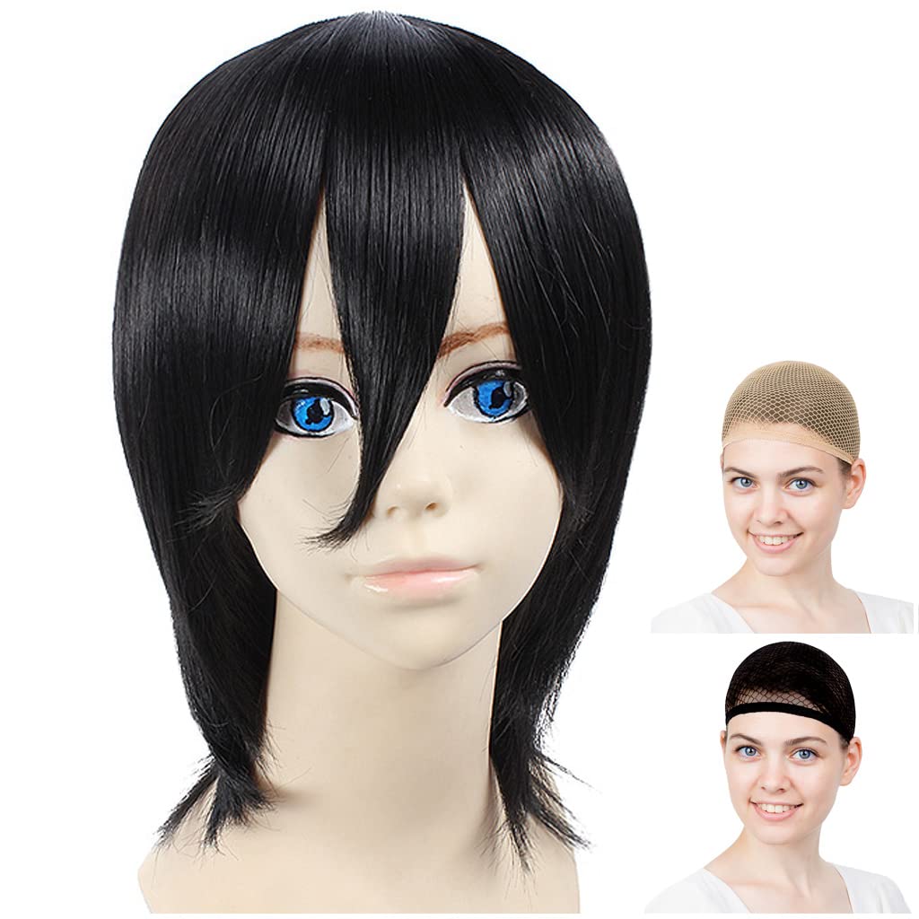

CaseEden Cosplay Wig Premium Silky Short 30cm Black Hair WIG5538