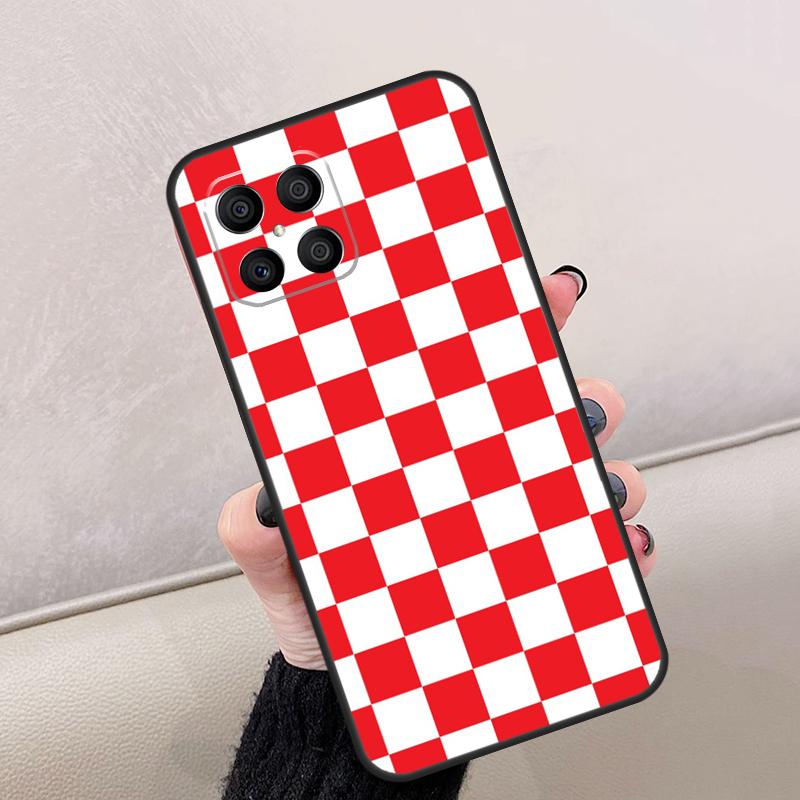 Checkerboard Checkered Board Case For Honor Magic 8 7 6 5 Lite 400 200 Pro 50 70 90 X8c X8b X9a X9b X9c X9d Win RT Cover