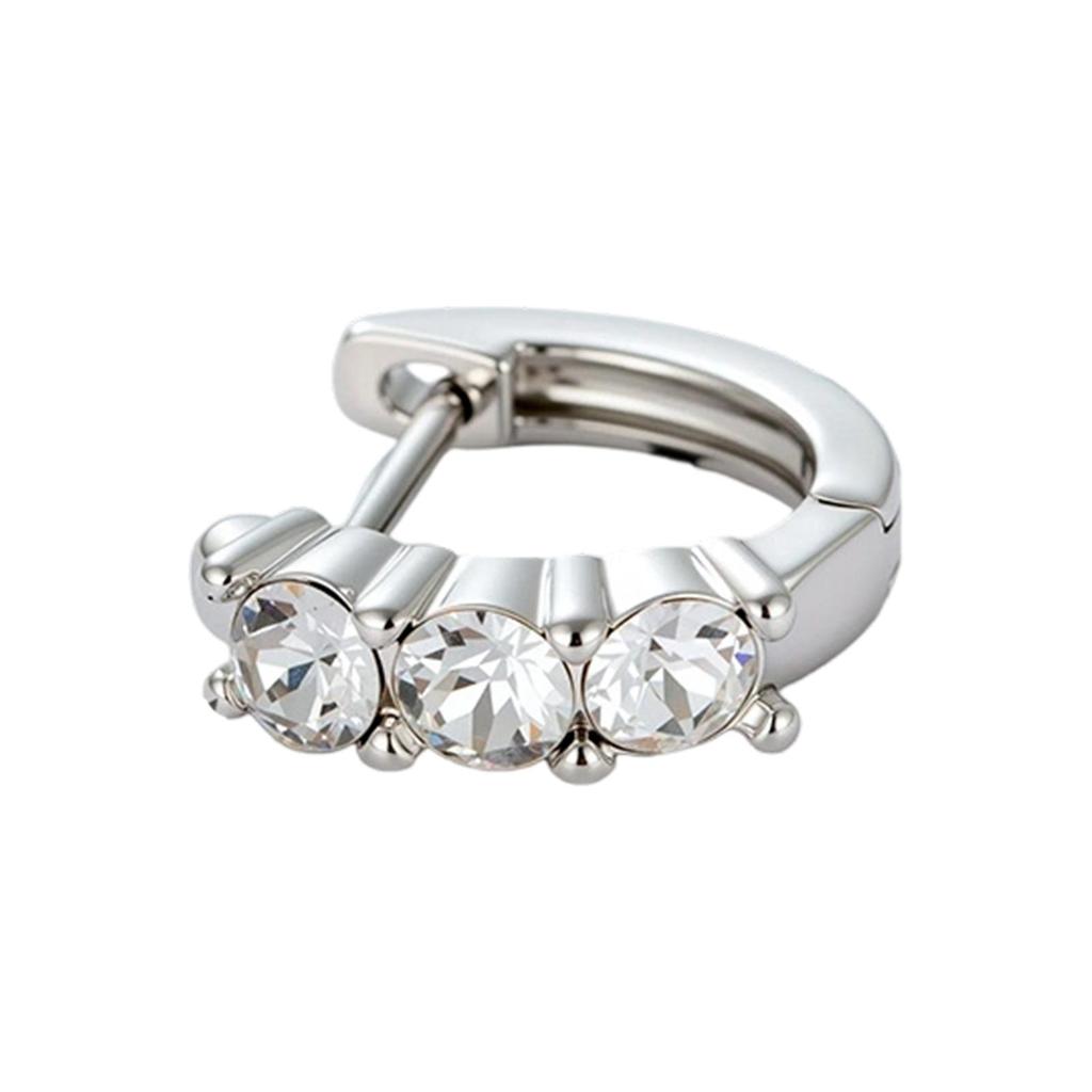 Dopamine Color Series Ear Cuffs With Crystal Inlays: 8mm Straight-Pin For Newly Pierced Ears, Exquisite Edge Design, Dainty Girls' Earrings