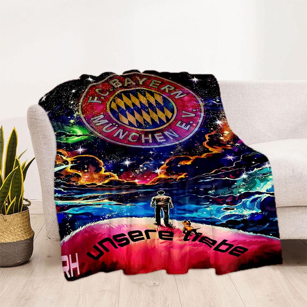Bayern Munich Blanket Durable Comfort Suitable for Bed Livingroom Bedding Four Seasons Universal Digital Print Birthday Christmas Gift Blanket