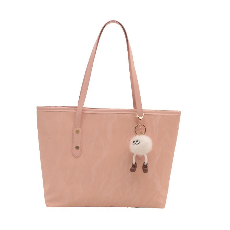 Trend simple commuter casual bucket bag new early autumn trend fashionable large capacity tote shoulder bag