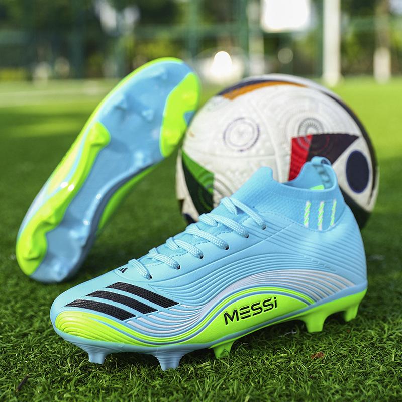 New High-Top Football Shoes Men'S Wear-Resistant Long Nails Broken Nails Adult Students Youth Game Training Sports Shoes