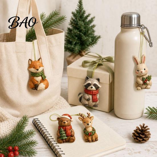 Advent Calendar for Kids Woodland Animal Calendar, 24-Day Christmas Countdown Set with Forest Festive Party Favors Children Critter Ornaments,
