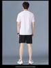 Men's Ice Silk Quick-Dry Fitness T-Shirt & Shorts Set - Short Sleeve Sportswear for Summer, Ideal for Basketball, Running, and Training.
