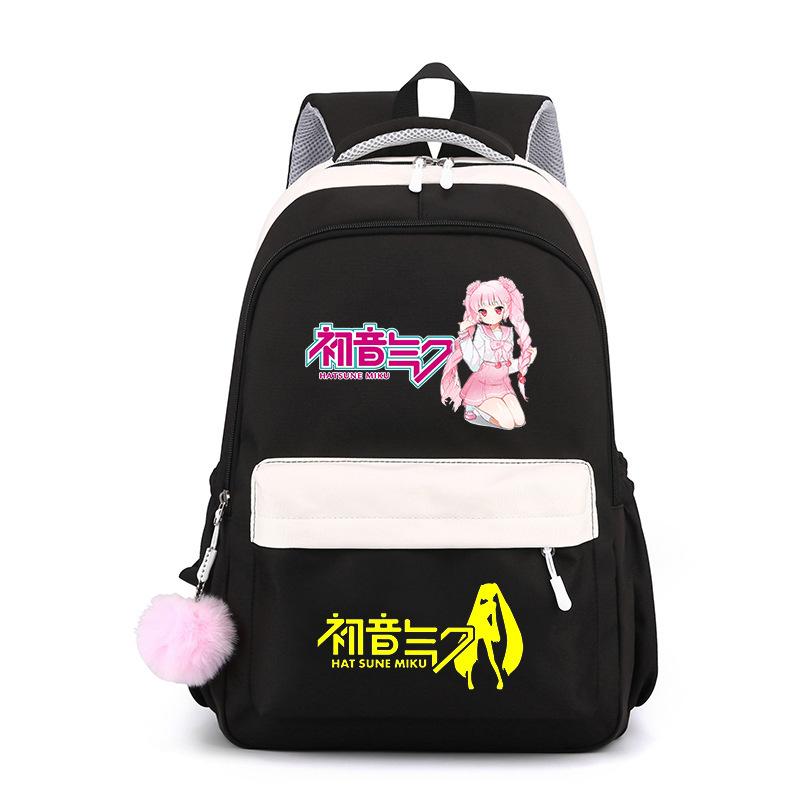 Anime Peripheral Hatsune Future School Bag Backpack Cartoon Backpack Candy Color Large Capacity Student School Bag Stationery