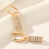 Cylindrical Pendant Jewelry Sets for Women Fashion Micro-set Zirconia Dangle Earrings Pendant Necklace Wedding Party Accessories