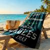 Philadelphia Eagles Personalized Text Beach Towel High Absorbency Quickdry Portable For Swimmingbeachcamping Travel Beach Accessoriesgym
