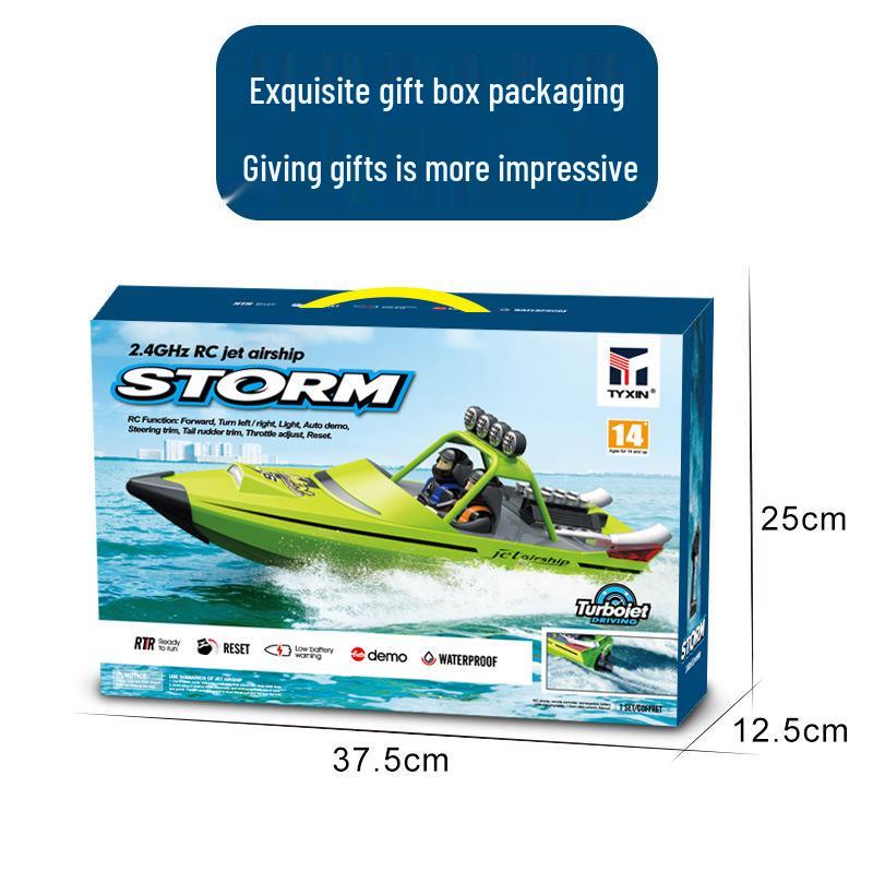 2.4G Wireless Remote Control Jet Speedboat with Flip Reset & Low Battery Warning
