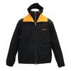 GUCCI Domestic genuine 25 Stainless Steel 804964 ZAQ7F Patch logo nylon twill Jacket 44 Black x orangeUsed