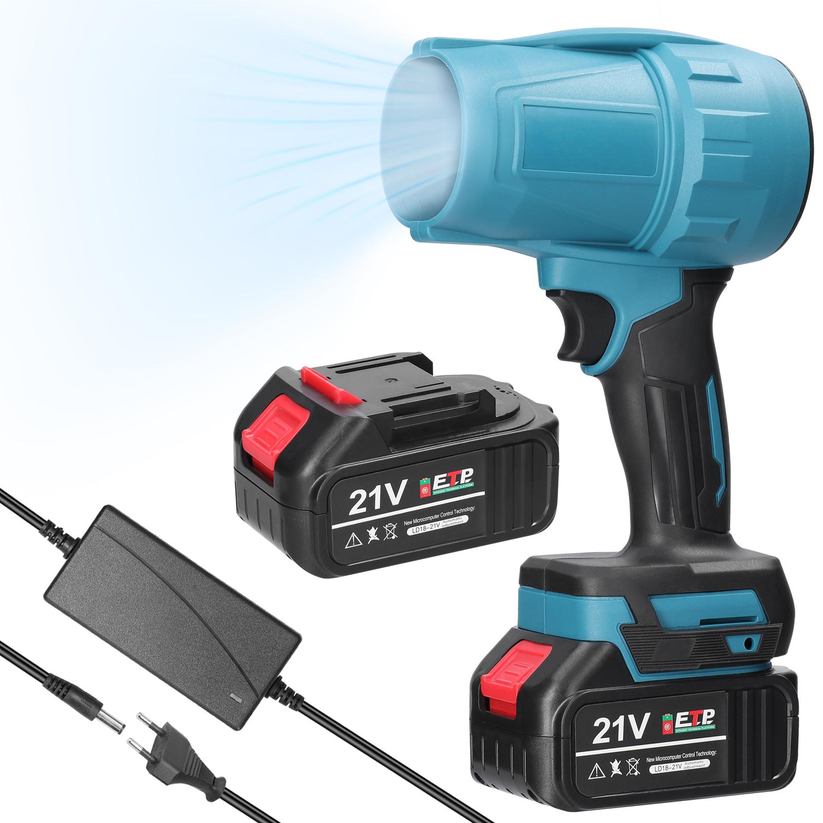 

Ручний канальний турбовентилятор високої потужності струменевий вентилятор літієвий насильницький вентилятор багатофункціональна автомийка висока 2pcs batteries EU Plug різнокольоровий