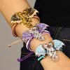 Vintage Hand Woven Dragon Hand Rope Enamel Diamond Inlaid Flying Dragon Jewelry Waterproof for Travel Wear